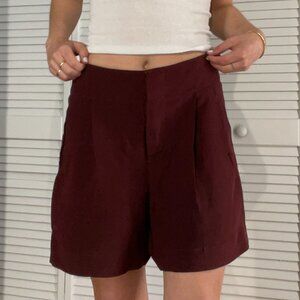 Red Silk Marni Shorts